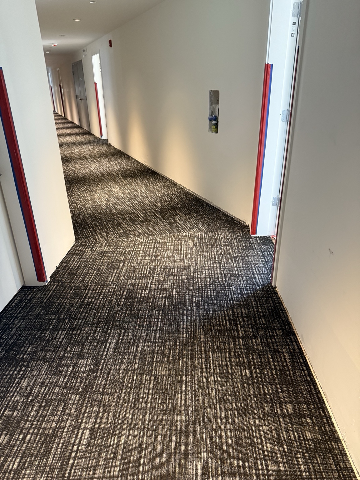 Commercial flooring hallway